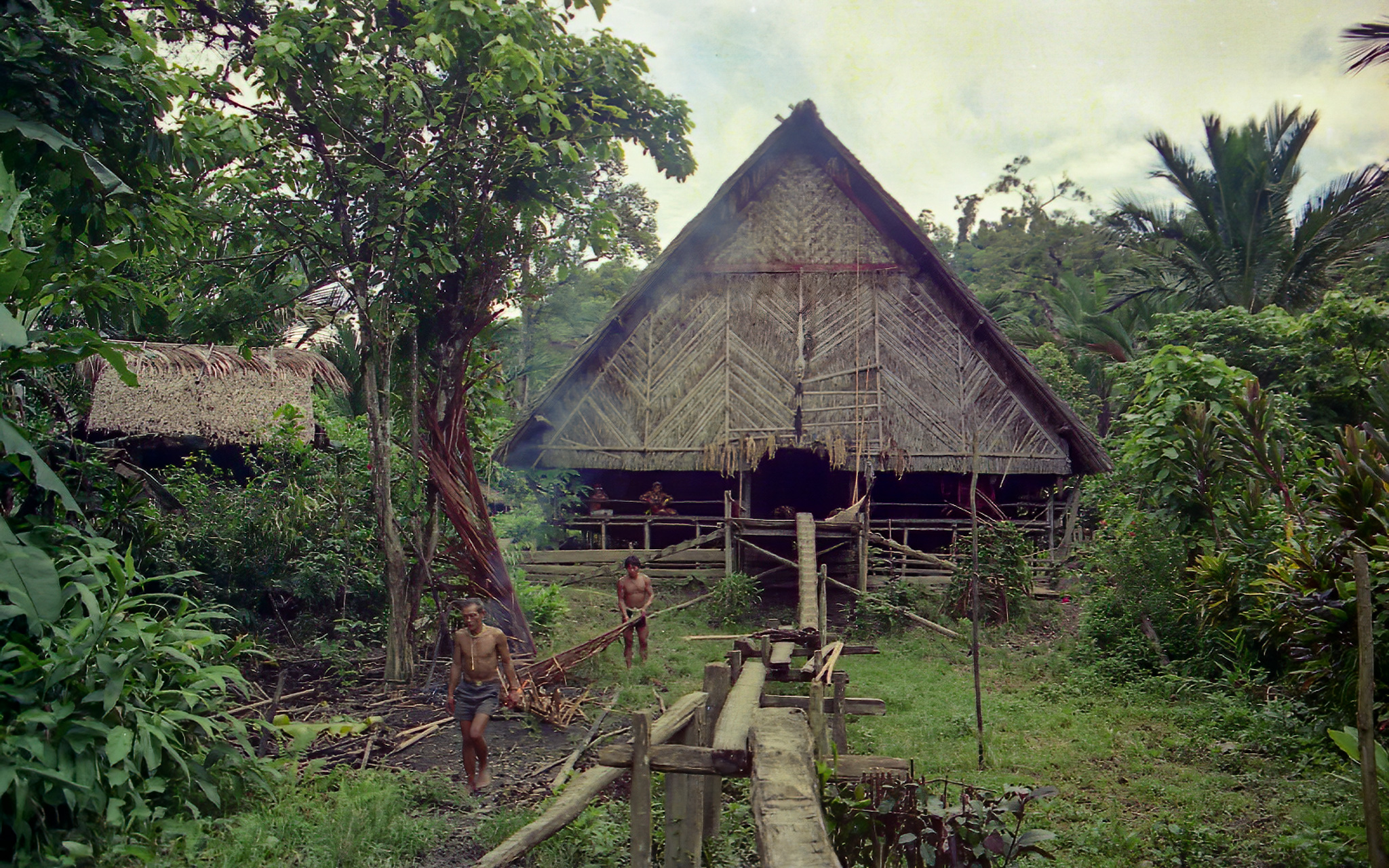 Old Mentawai uma of the Sakuddei clan on Siberut Island
