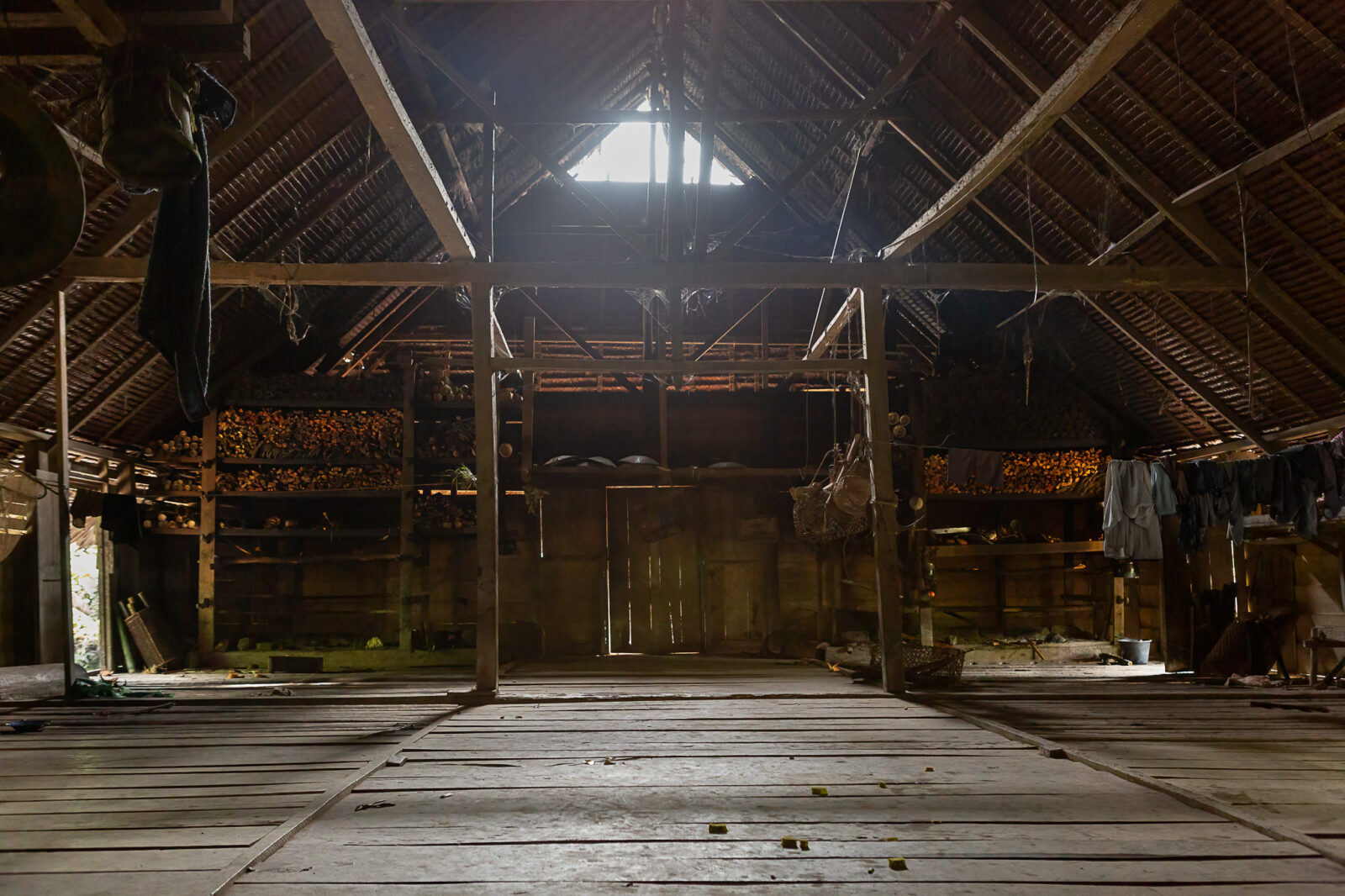 Rear chamber traditional Mentawai uma clan house