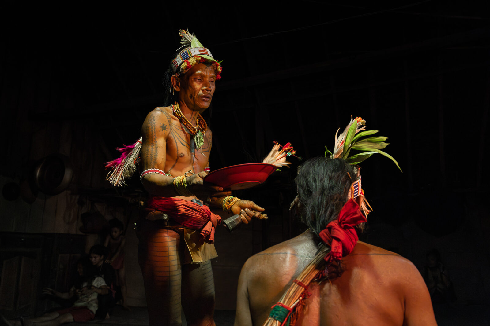 Mentawai shaman reuniting body and soul during lajo simagere ritual