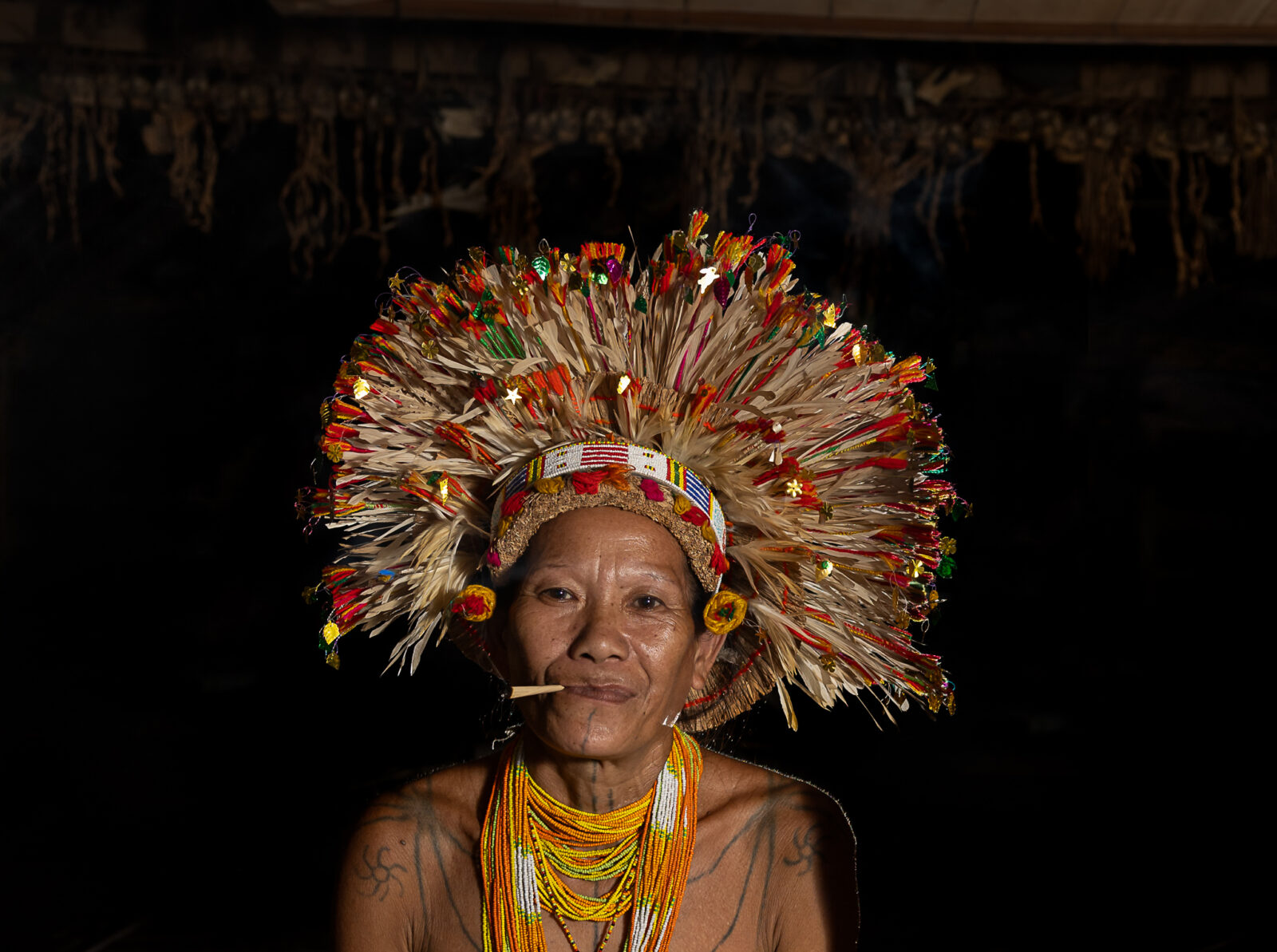 Mentawai woman ceremonial attire