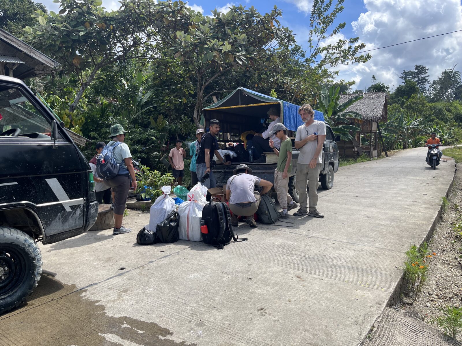 A pick-up car as tourist transport on Siberut Island
