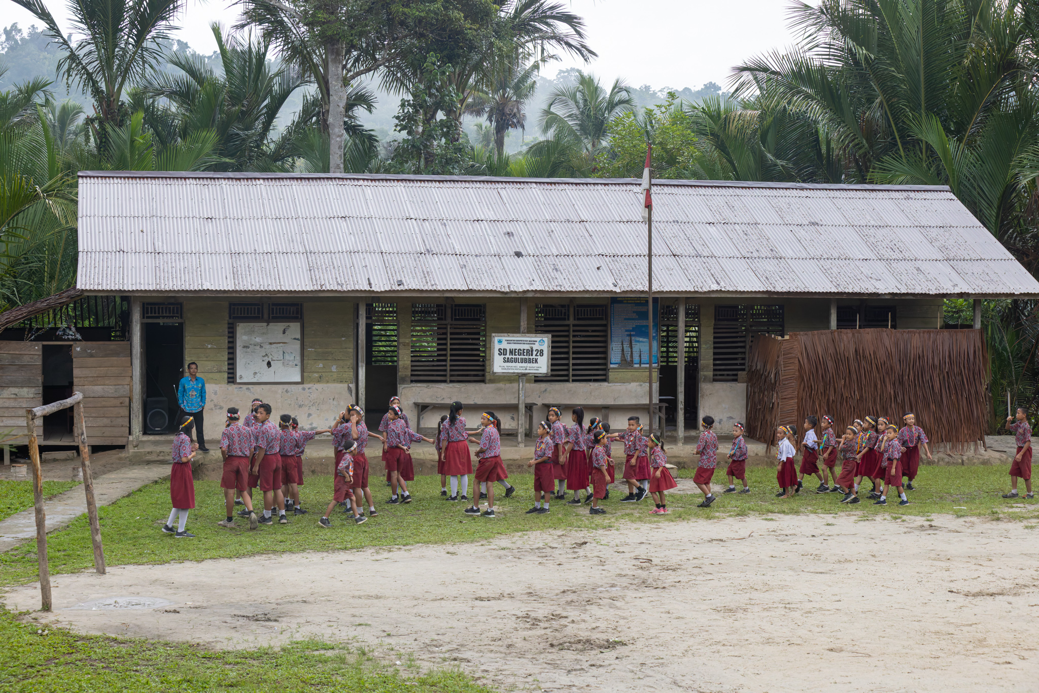A Mentawai elementary school in West Siberut Island