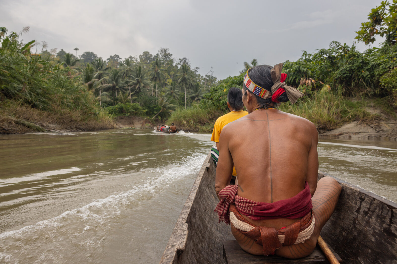 Mentawai tattoo called sarepak abak on the back of a shaman
