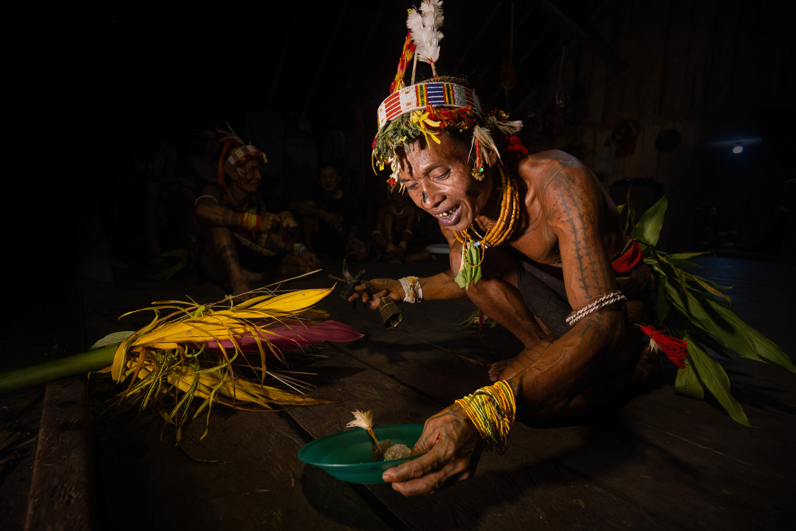 Mentawai shaman chanting ritual siberut island